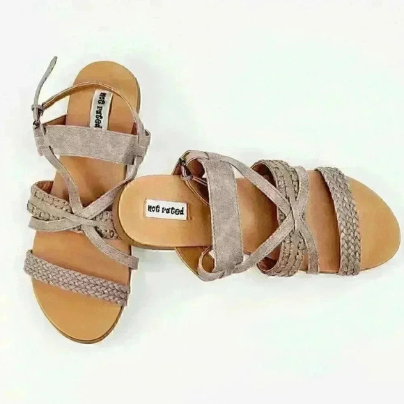 Not Rated Women's Sandals Size7 Grey Manmade Linning & Upper - Picture 4 of 8